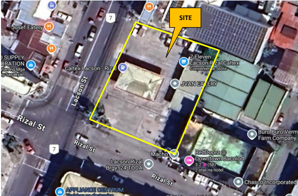 Lot for Lease in  Lacson Street corner Rizal Street,  Bacolod City